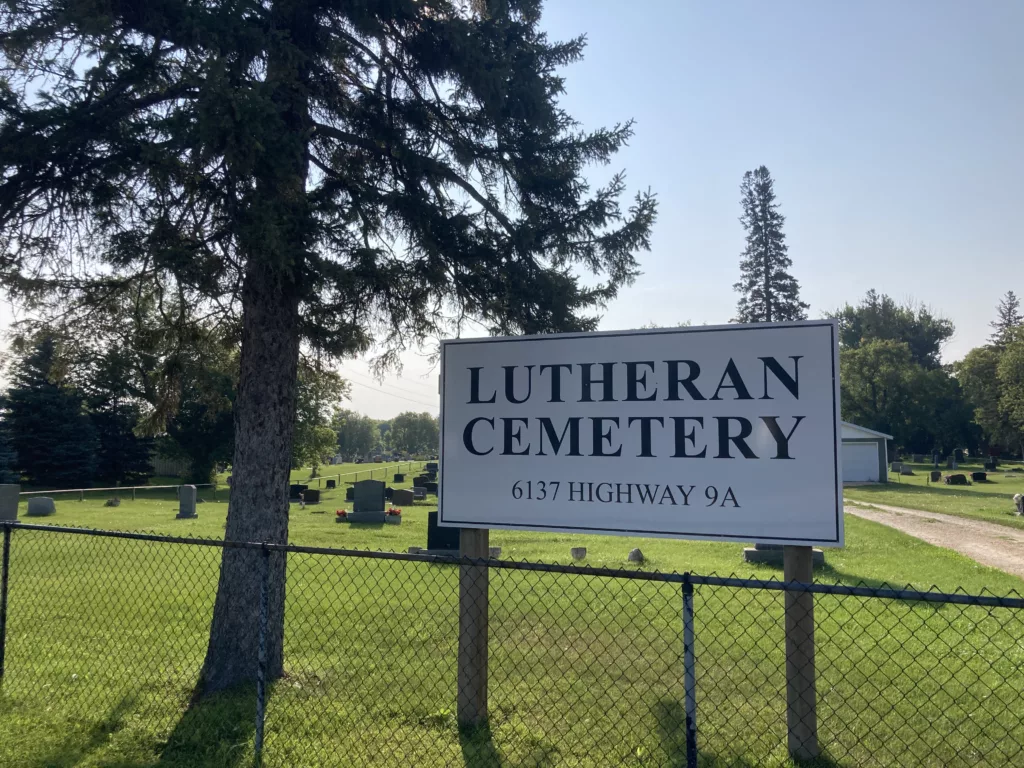 Lutheran Cemetery sign