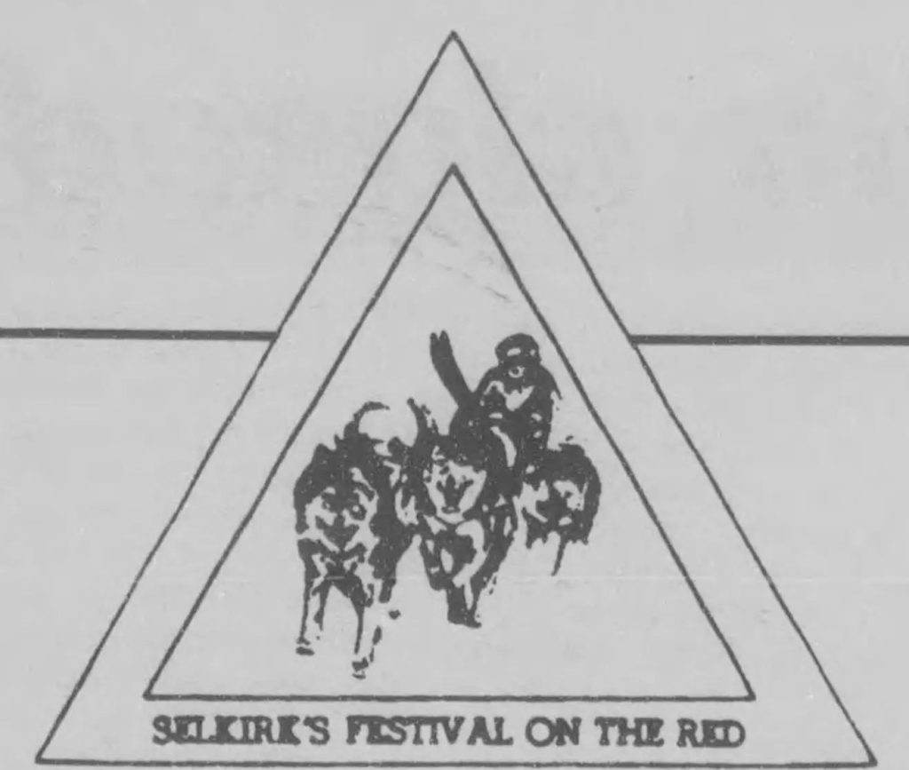 Selkirk's Festival on the Red Logo showing a dog sled team