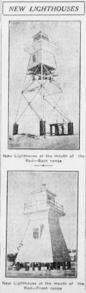 Newspaper clipping of new lighthouses.