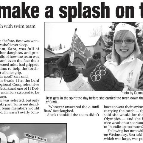 Dolphins Make a Splash on Torch Run, 2010, The Interlake Spectator Dolphins Make a Splash on Torch Run