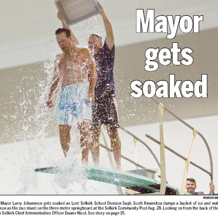 Mayor Gets Soaked, 2014, Selkirk Journal Mayor Gets Soaked