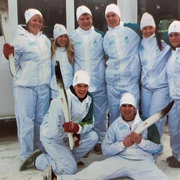 Selkirk Community Pool Runs the Olympic Torch, Rachel Epp, Ashley Newman, Ryan Wherle, Lynn Kolba, Janelle Flaten, Kyle Norquay, Brandon Kopachinski 2010, Michelle Stamm Selkirk Community Pool Runs the Olympic Torch, Rachel Epp, Ashley Newman, Ryan Wherle, Lynn Kolba, Janelle Flaten, Kyle Norquay, Brandon Kopachinski