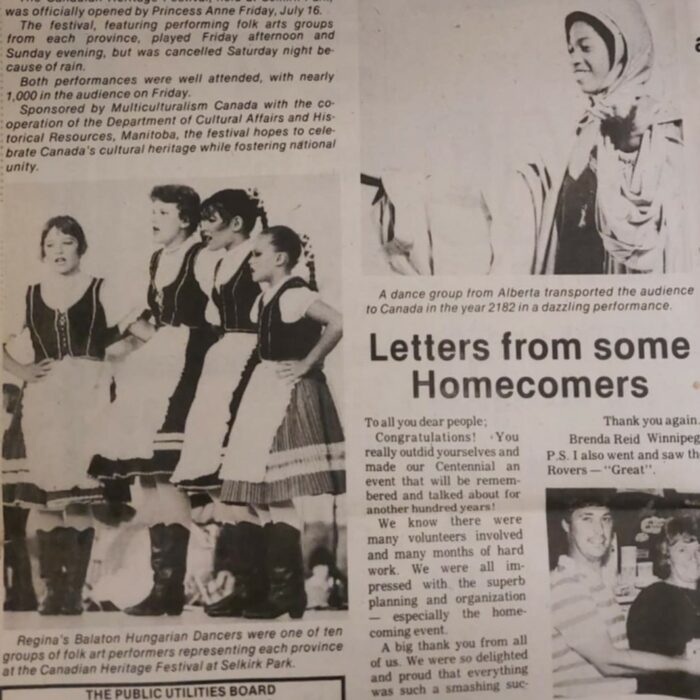 Heritage Festival Visits Selkirk, 1982, Selkirk Enterprise Heritage Festival Visits Selkirk