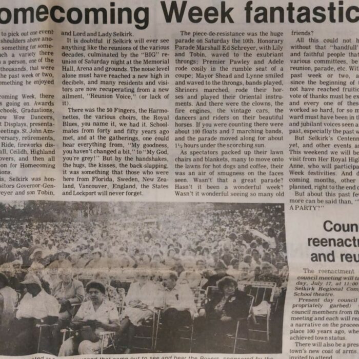 Homecoming Week Fantastic, 1982, Selkirk Enterprise Homecoming Week Fantastic