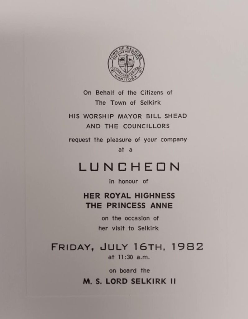 Luncheon with Princess Anne Invitation