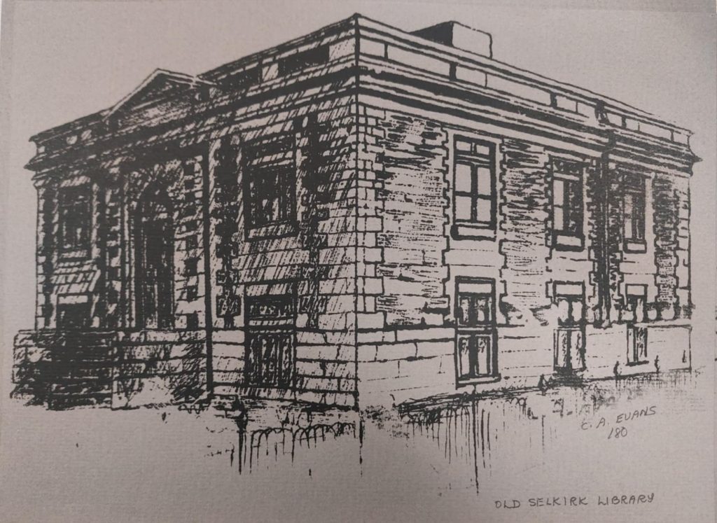 Drawing of the old Selkirk Library