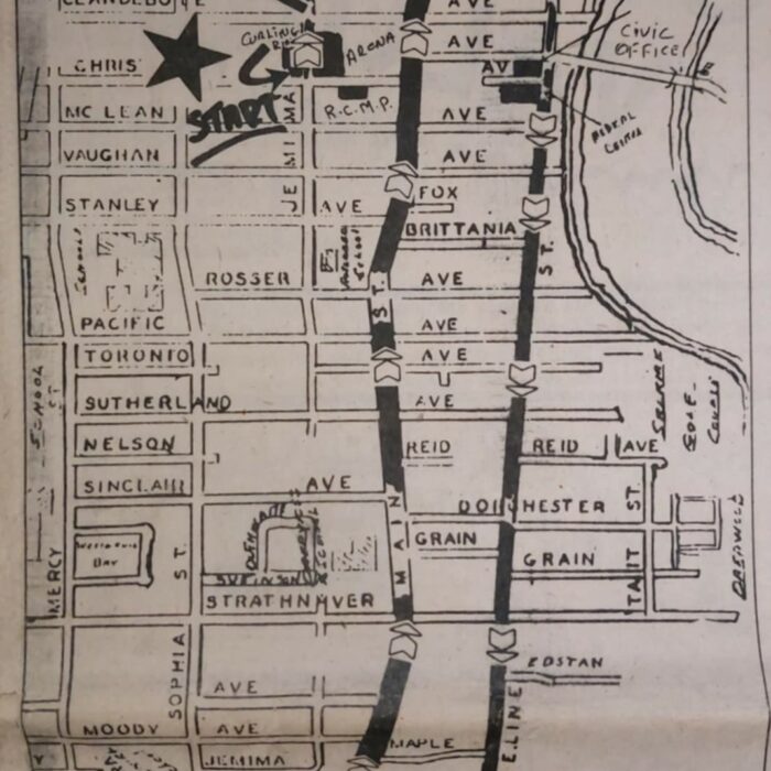 Parade Route, 1982, Selkirk Enterprise Parade Route