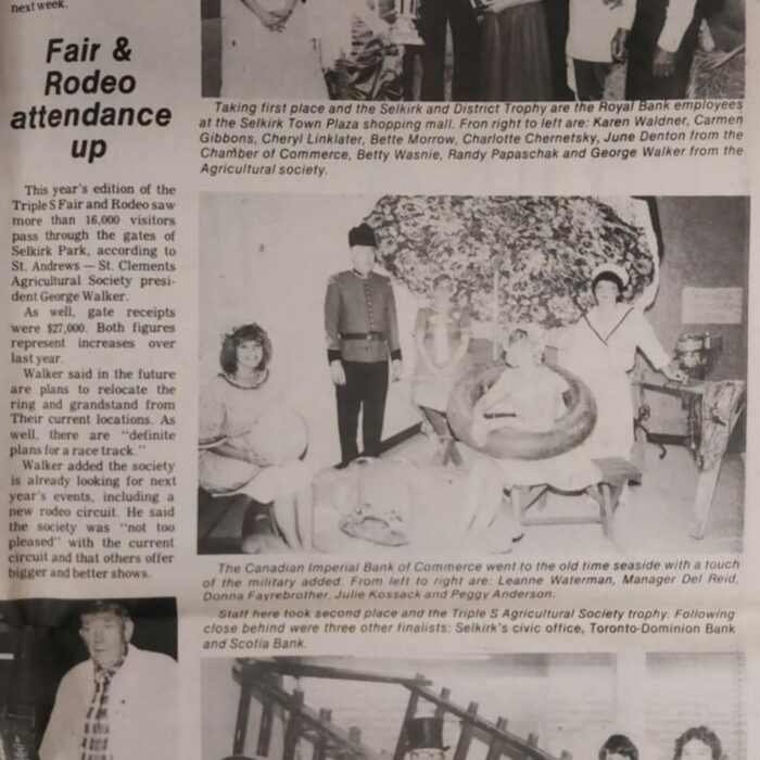 Selkirk Dresses up for Centennial, 1982, Selkirk Enterprise Selkirk Centennial Whiskey