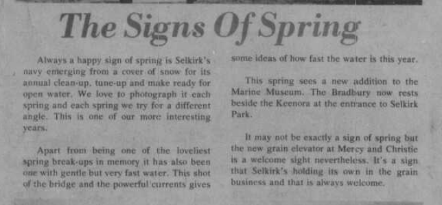 The Signs of Spring Part 1