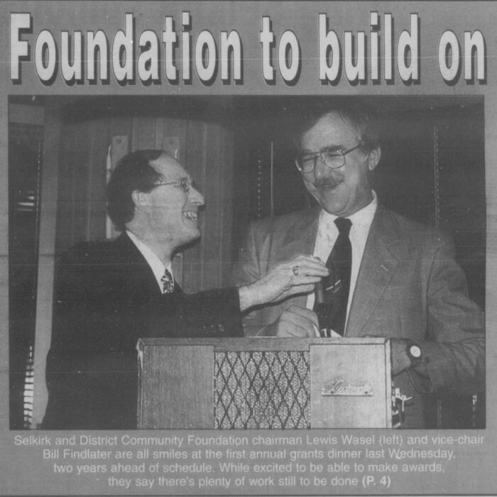 Foundation to Build On, 1997, Selkirk Journal Foundation to Build On
