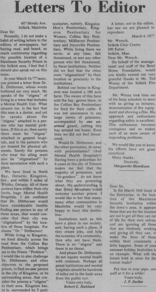 Letters To Editor