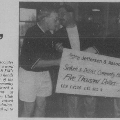 Nice Shot Bob, 1998, Selkirk Journal Newspaper Article Titled "Nice Shot, Bob"