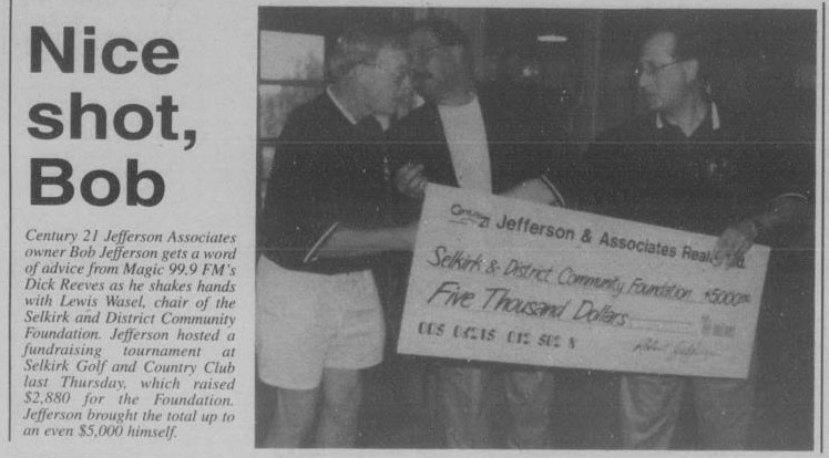 Newspaper Article Titled "Nice Shot, Bob"
