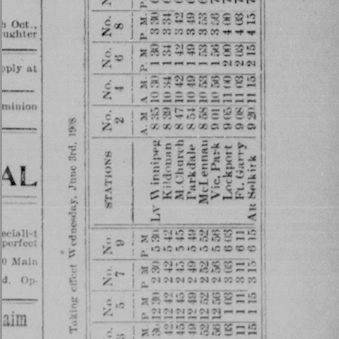 Train schedule 1908