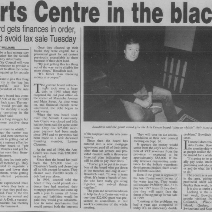 Arts Centre in the Black, 1998, Selkirk Journal Arts Centre in the Black