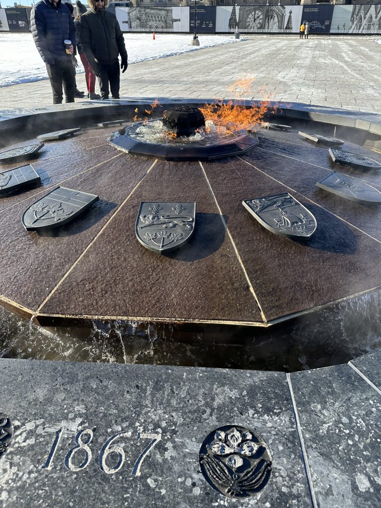 Colour image of the centennial flame