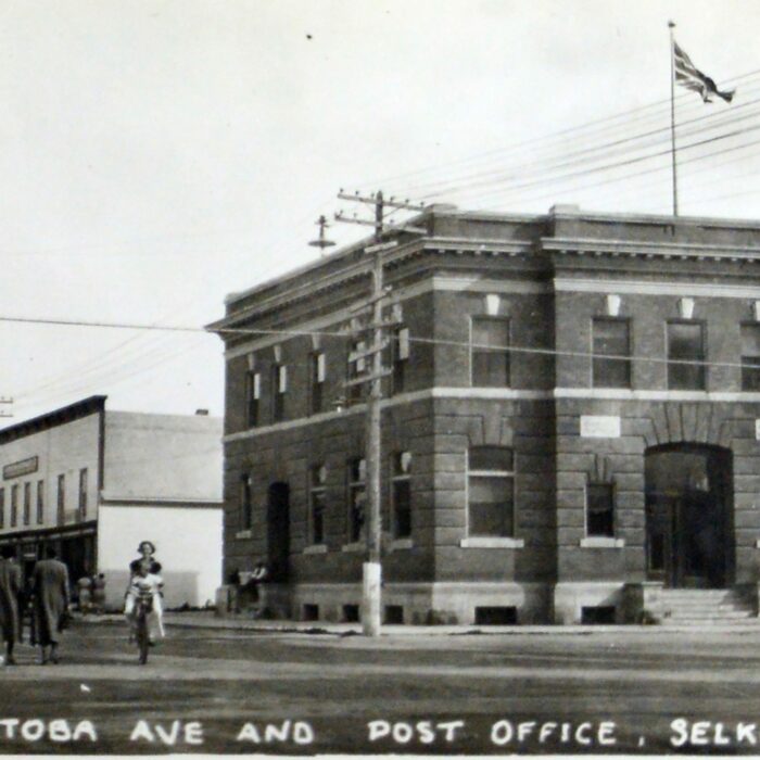 Manitoba Ave and Post Office, c1930s, Archives of Manitoba, George Harris Fonds Photo of the old post office on the corner of Main Street and Manitoba Avenue