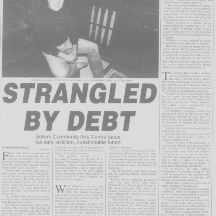 Strangled by Debt, 1996, Selkirk Journal Strangled by Debt