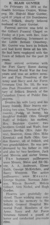 Blair Gunter Obituary