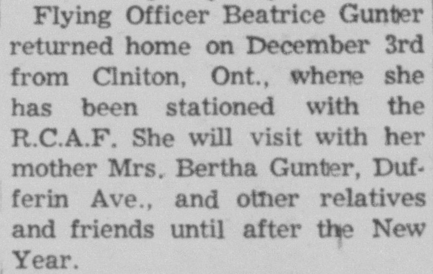 Flying Officer Beatrice Gunter