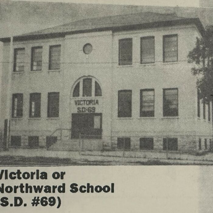 Black and white image of Victoria School