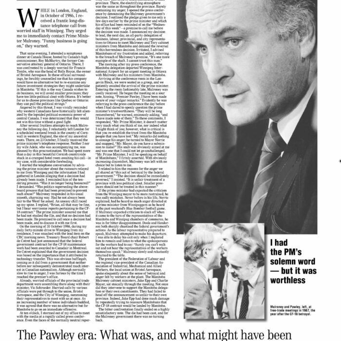 Mulroney, Me and the CF-18, 2011, Winnipeg Free Press Mulroney, Me and the CF-18
