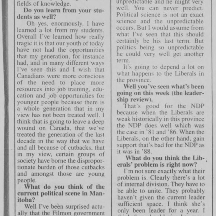 On the Record, Pt. 2, 1997, Selkirk Journal On the Record, Pt. 2