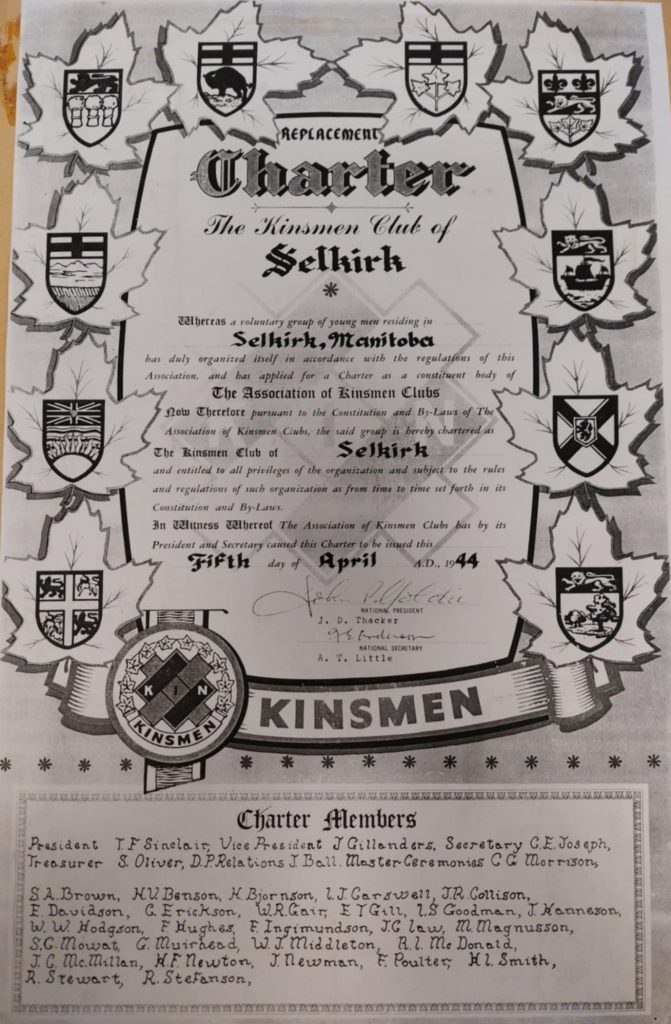 Selkirk Kinsmen Charter