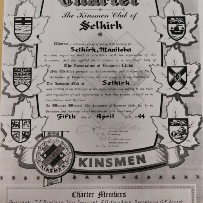 Selkirk Kinsmen Charter
