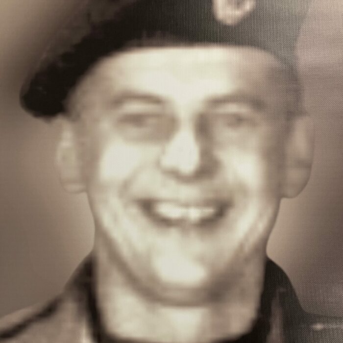 Harold Henrikson, c1939-1946, Icelandic Collection, Elizabeth Dafoe Library, University of Manitoba A black and white image of a young man in military uniform. He wears a hat and smiles at the camera