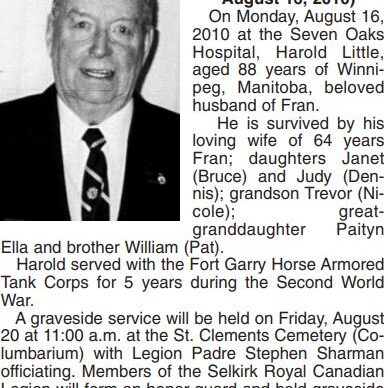 Harold Little Obituary