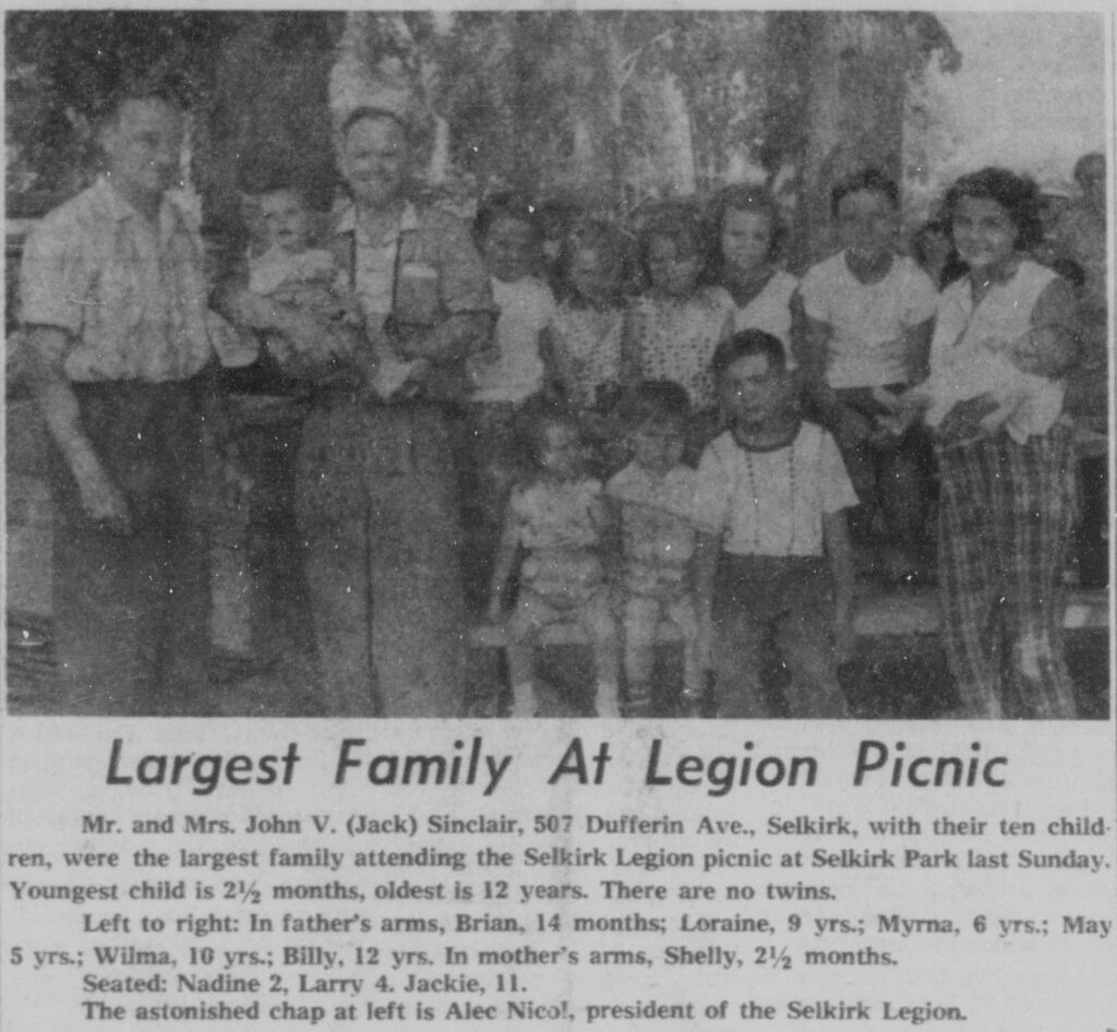 Largest Family at Legion Picnic