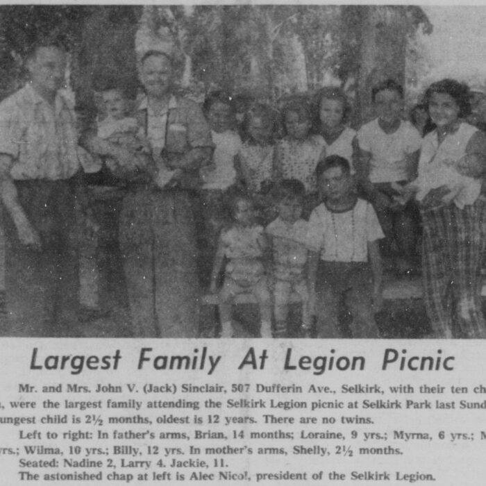 Largest Family at Legion Picnic, 1960, Selkirk Enterprise Largest Family at Legion Picnic