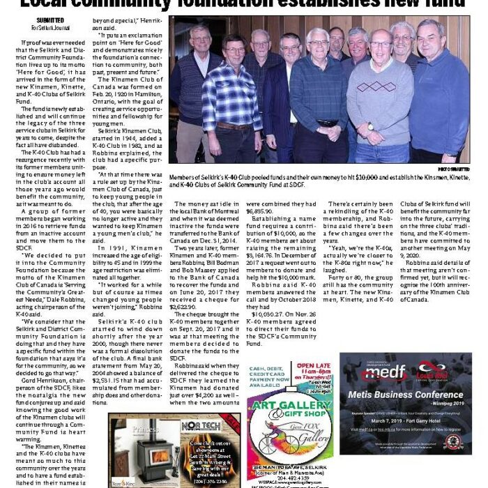Local Community Foundation Establishes New Fund