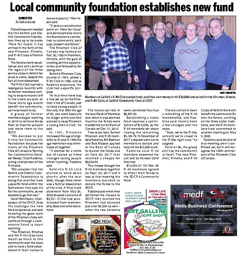 Local Community Foundation Establishes New Fund