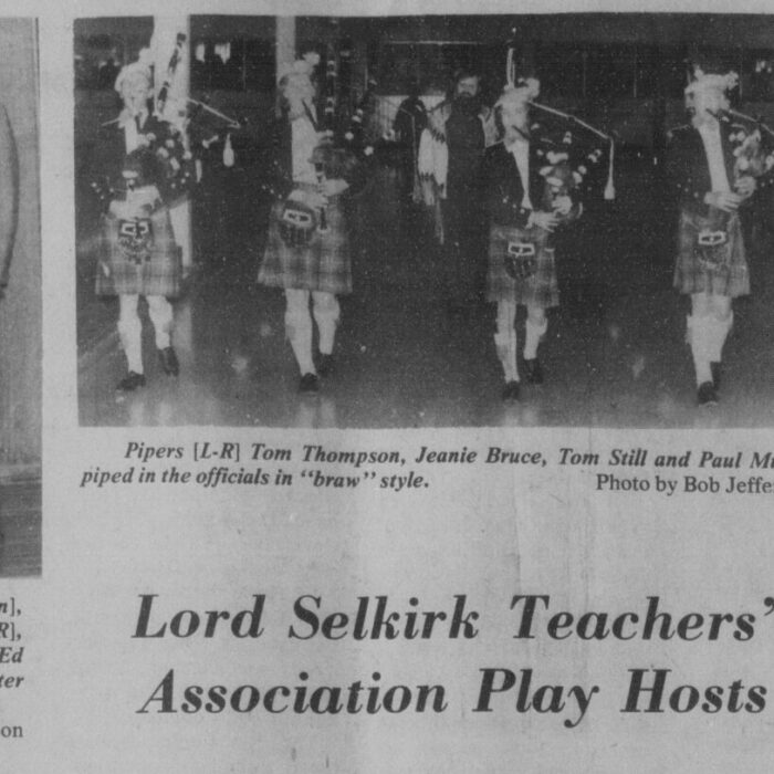 Lord Selkirk Teachers Association Play Hosts