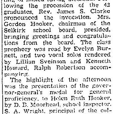 Paul Henrikson and Helen Hooker Receive Medals at Selkirk
