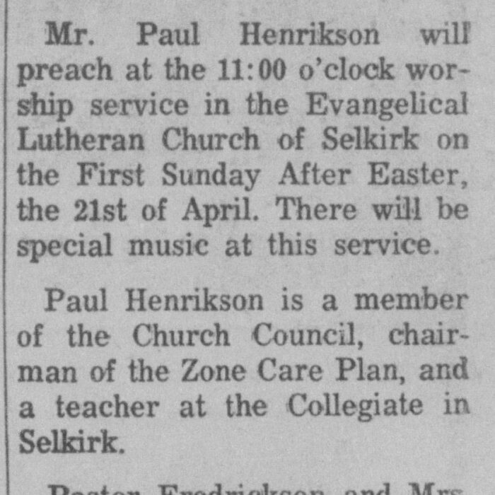 Special Speaker on Sunday