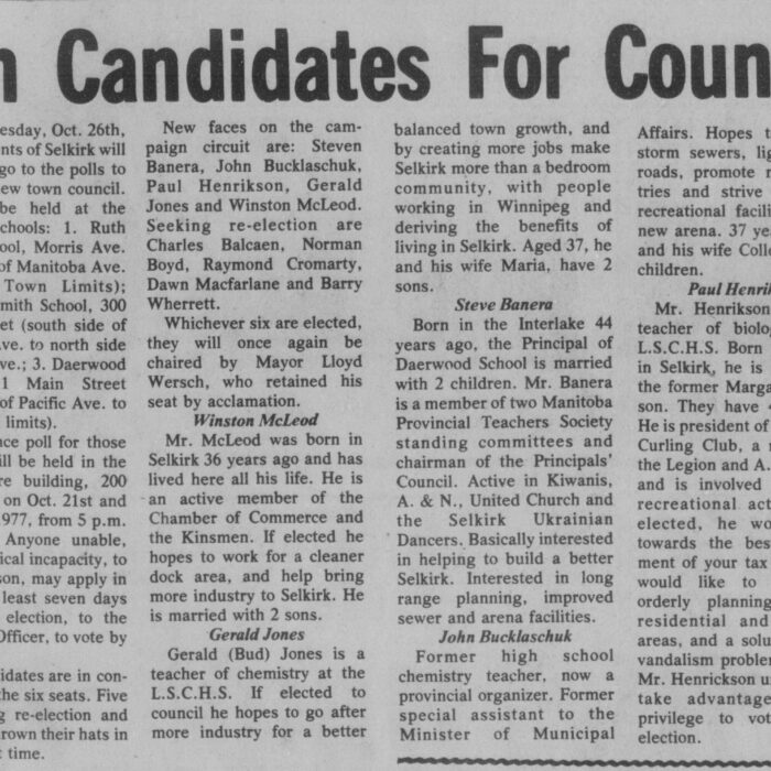 Ten Candidates for Council