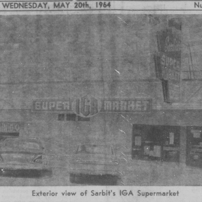 Exterior View of Sarbit's IGA Supermarket