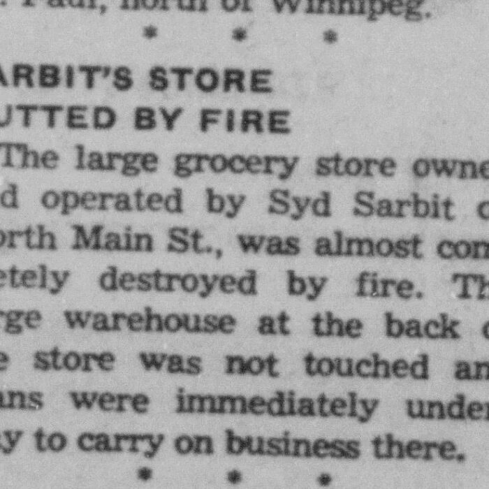 Sarbit's Store Gutted by Fire