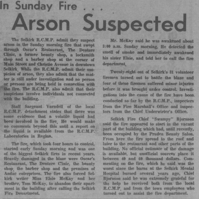 Sunday Fire...Arson