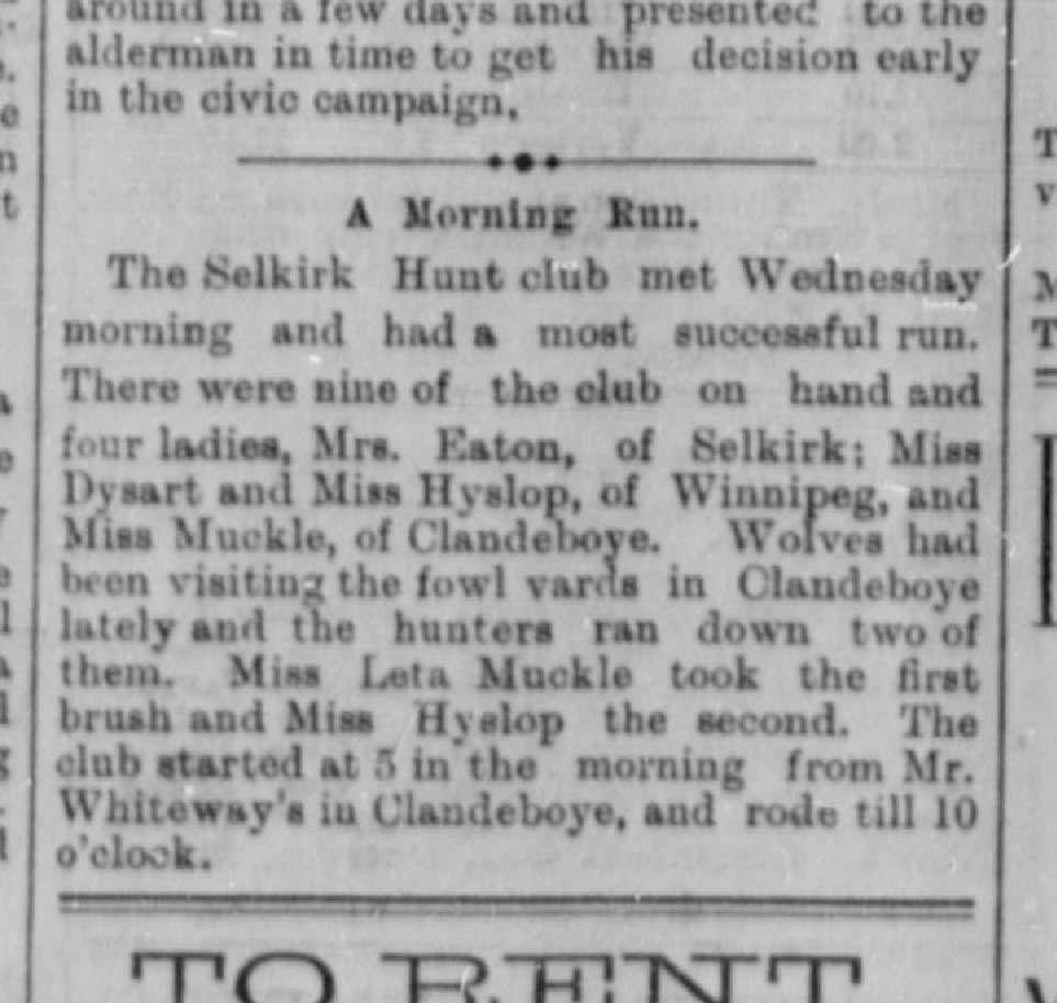 Media Coverage of Successful Hunt Club Run