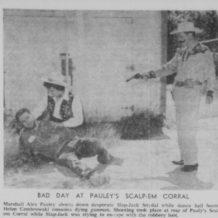 Alex Pauley's Scalp-em Coral for Western Days, 1962, Selkirk Enterprise Alex Pauley's Scalp-em Coral for Western Days