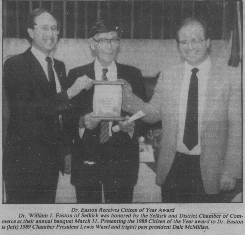 Dr. Easton Receives Citizen of the Year Award