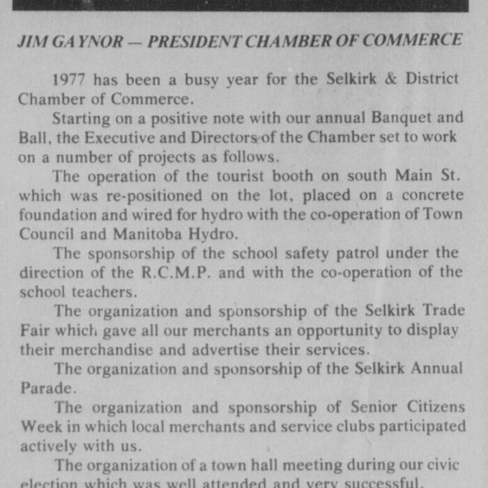 Jim Gaynor President Chamber of Commerce