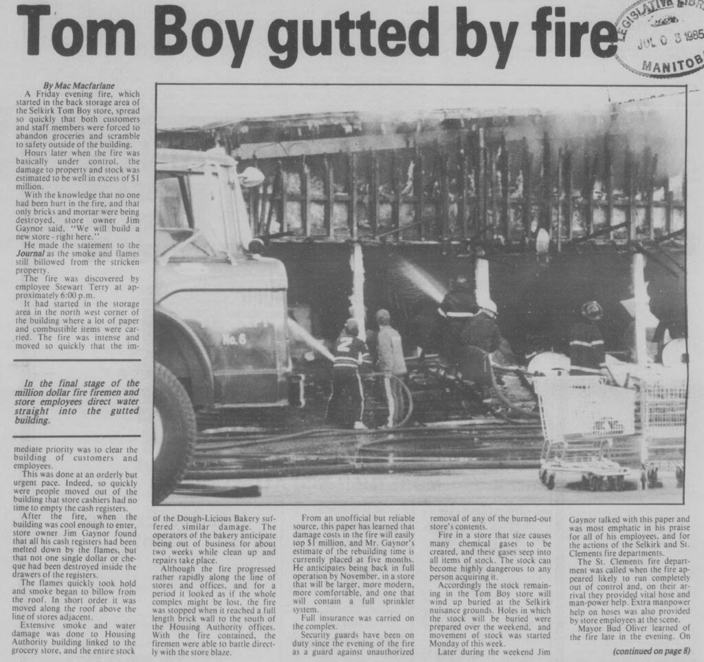 Tom Boy Gutted By Fire