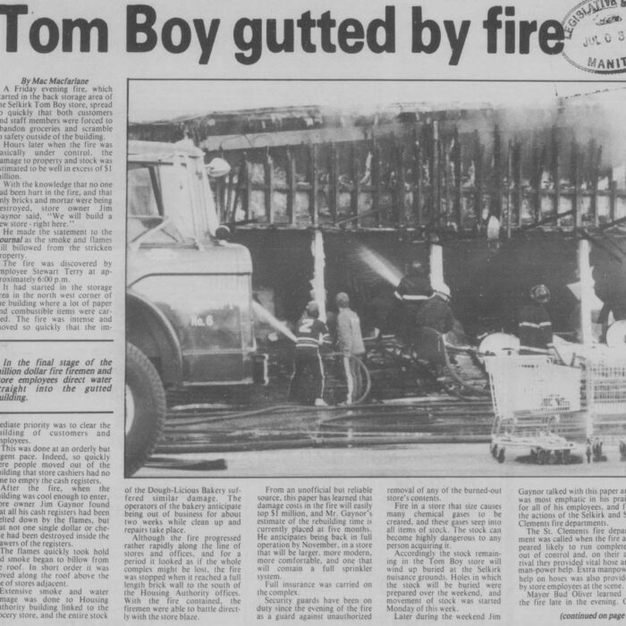 Tom Boy Gutted By Fire