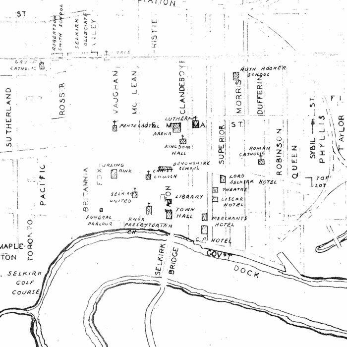 A Residential Subdivision for the Town of Selkirk Manitoba, 1960, Leonard Michael Harrs A Residential Subdivision for the Town of Selkirk, Manitoba map