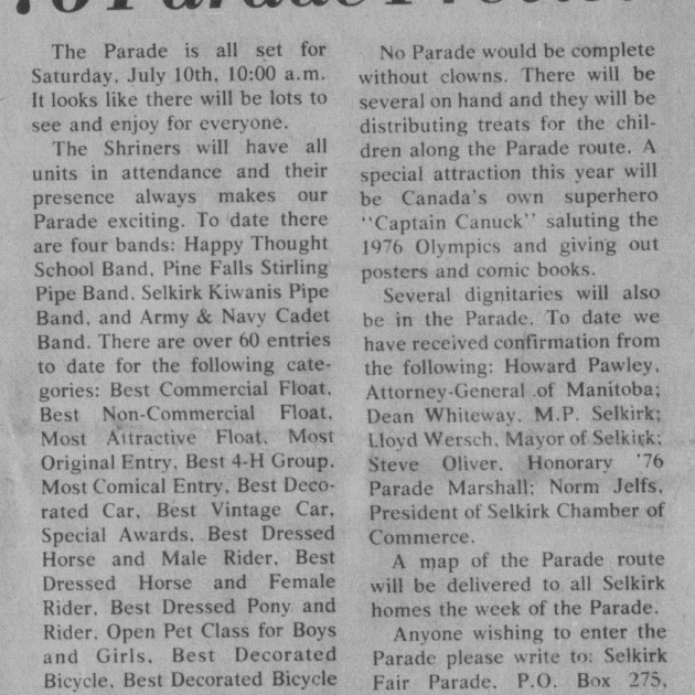 76 Parade Preview